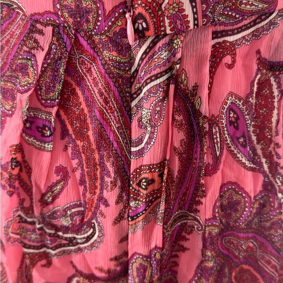 J Crew Pink Paisley Silk Midi Skirt size 12 - Picture 5 of 8